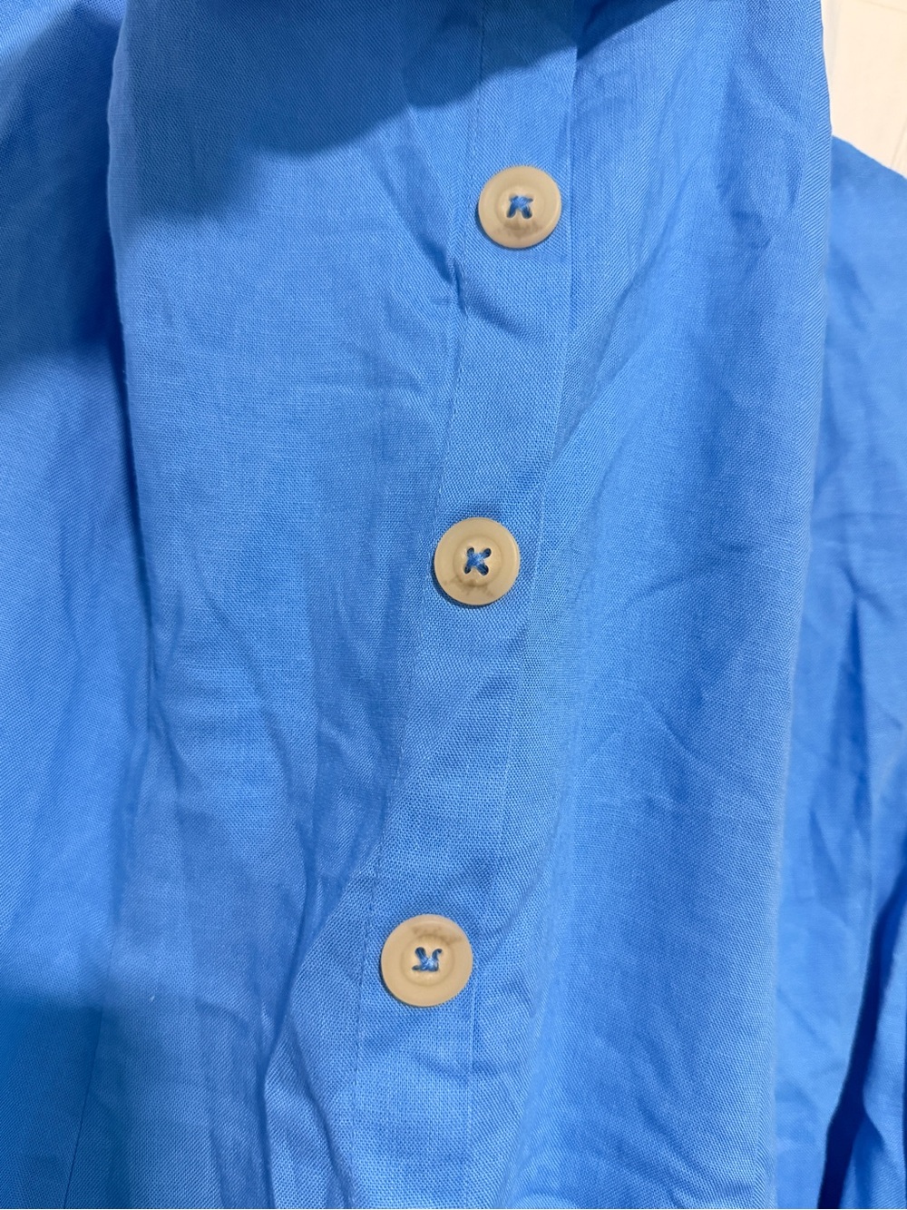 Target Blue Halter Button-Front Mini Dress - Picture 3 of 4